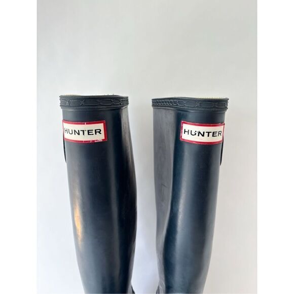 Hunter original tall rainboots navy blue size 7/8 - Picture 4 of 12